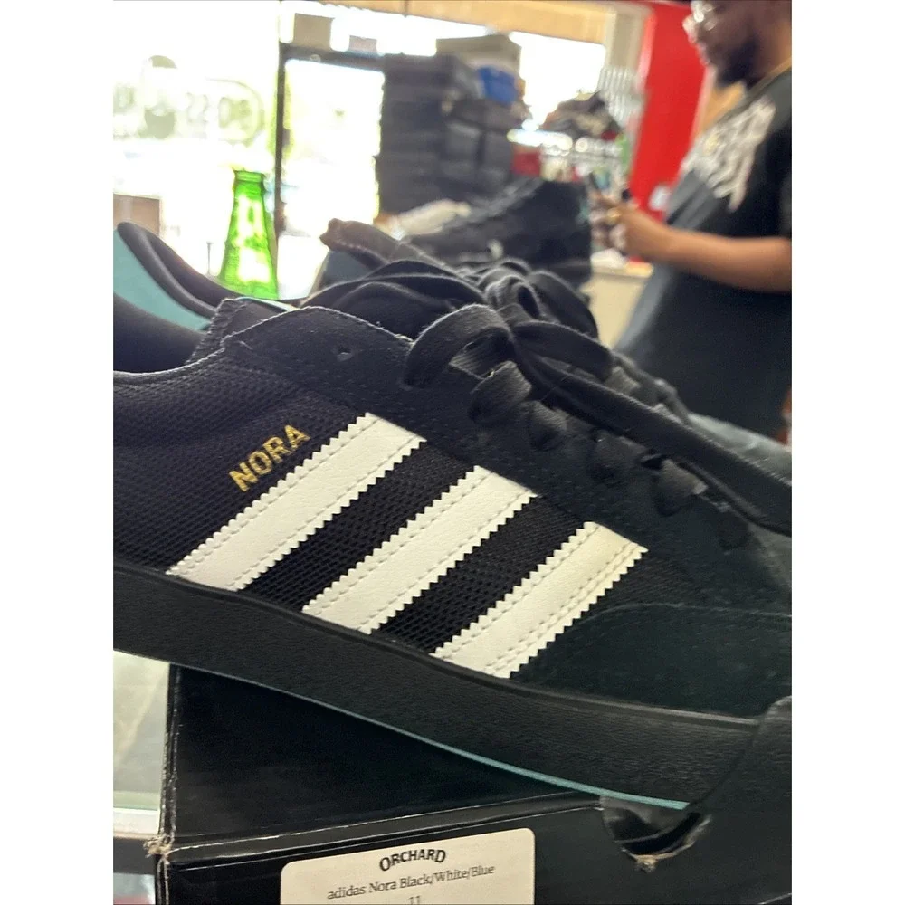 Adidas Men's Nora Skate Shoes JP8588 Black/ Cloud White/ Gold Metallic Size 11